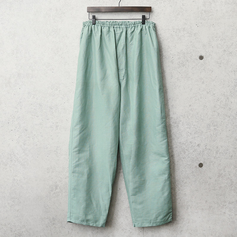 実物 新品 デッドストック ハンガリー軍 リネン スリーピングパンツ グリーン