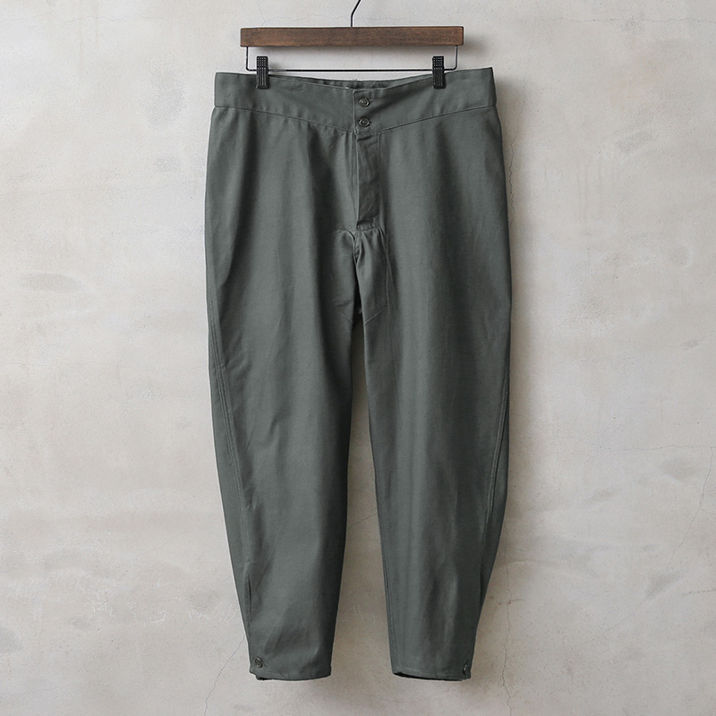 実物 新品 デッドストック ロシア軍 70s スリーピングパンツ ウエストボタン Olive Gray