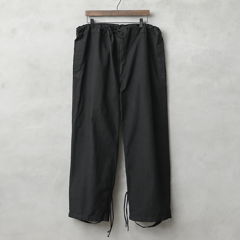 実物 新品 デッドストック イタリア軍 コットン スノーカモ オーバーパンツ BLACK染め