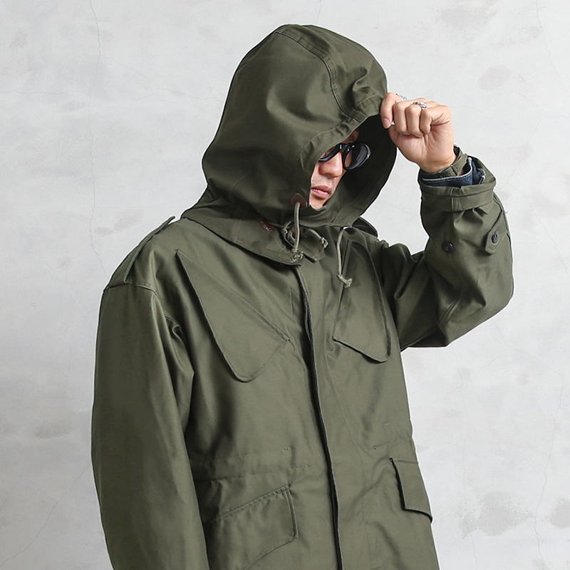 実物 新品 デッドストック オランダ軍 1980～90年代 NATO フィールドジャケット用フード ＃1 ダブルコード