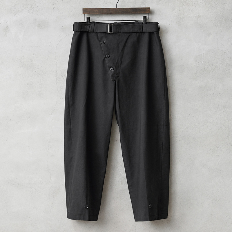 実物 新品 デッドストック イタリア軍 モーターサイクルパンツ BLACK染め