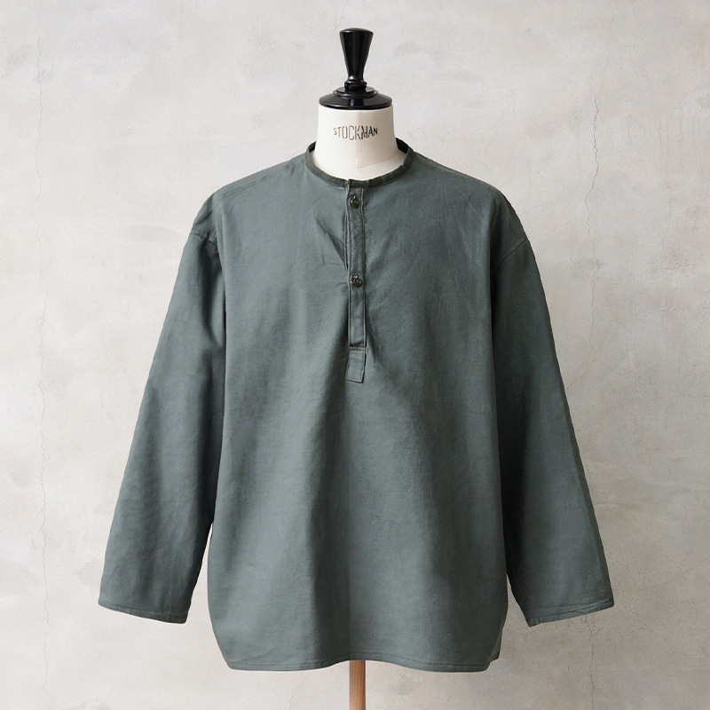 実物 新品 デッドストック ロシア軍 70s スリーピングシャツ ブルーグレー