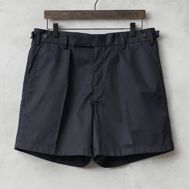 実物 USED イギリス軍 TRI-SERVICE ワンタック ショーツ NAVY