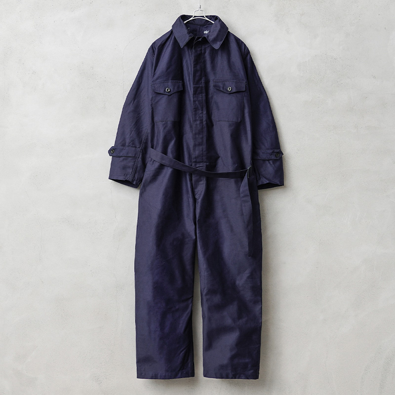 実物 新品 デッドストック イタリア軍 コットンサテン ワーク カバーオール