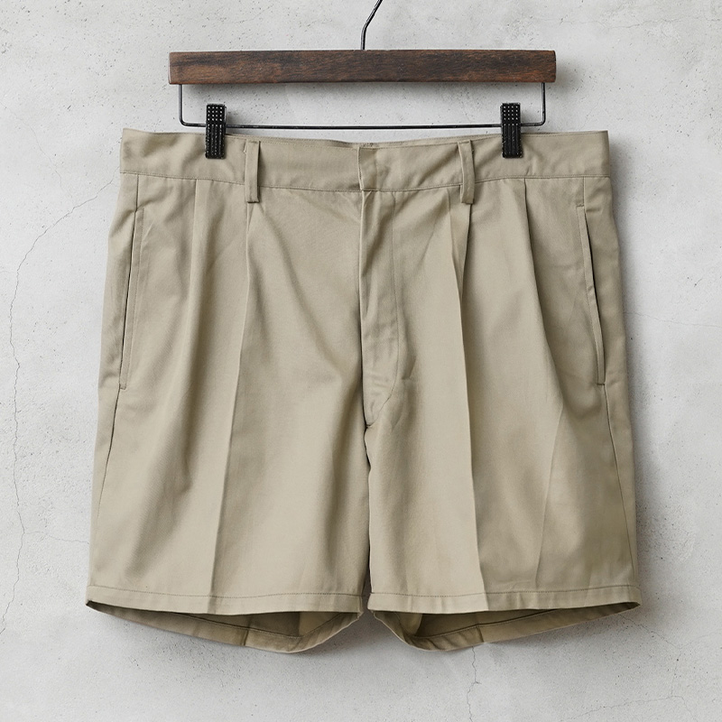 実物 新品 デッドストック イタリア軍 チノショートパンツ ジッパーフライ コットン×ポリエステル