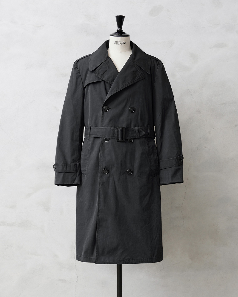 実物 USED 米軍 U.S. NAVY ブラックトレンチコート ライナー付き【42～52サイズ】