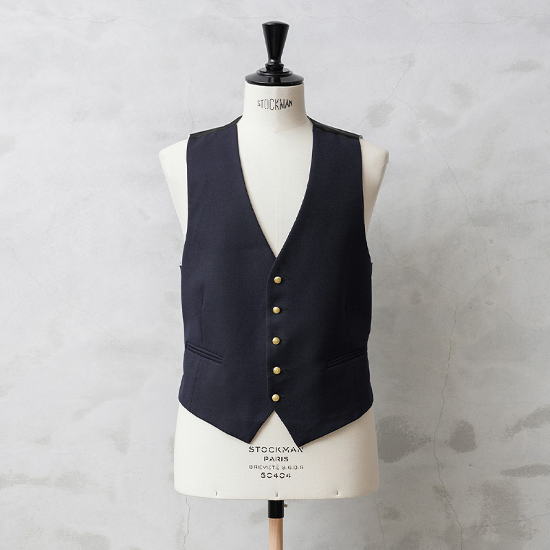 実物 新品 デッドストック イタリア ジレ ベスト 2ポケット