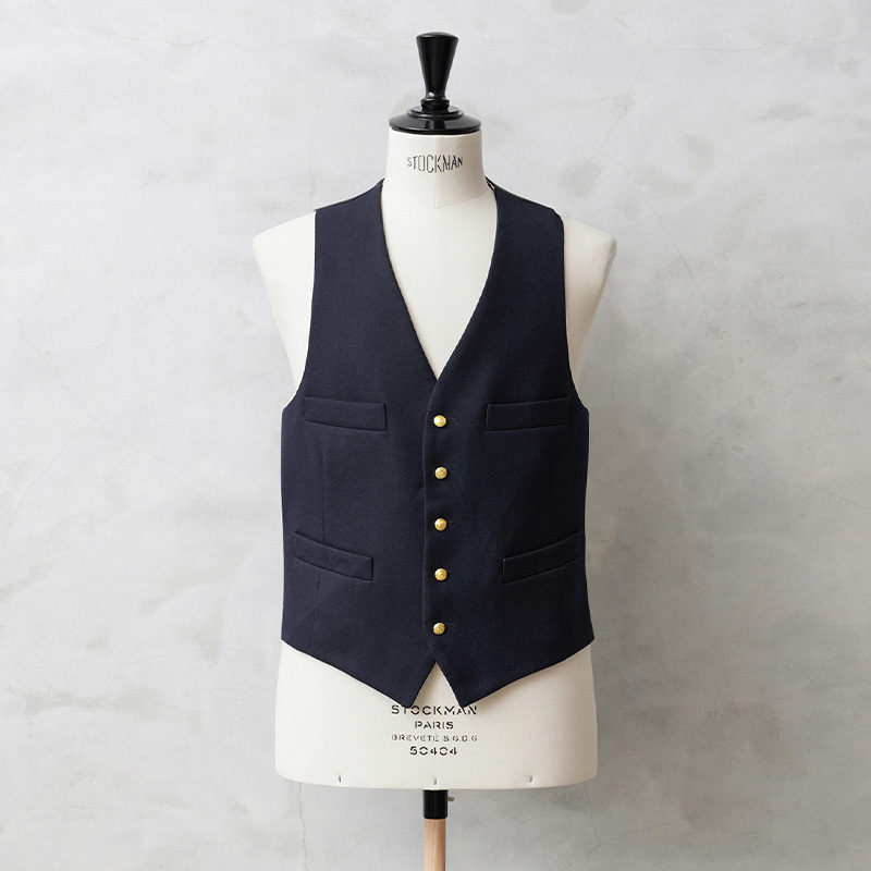 実物 新品 デッドストック イタリア ジレ ベスト 4ポケット