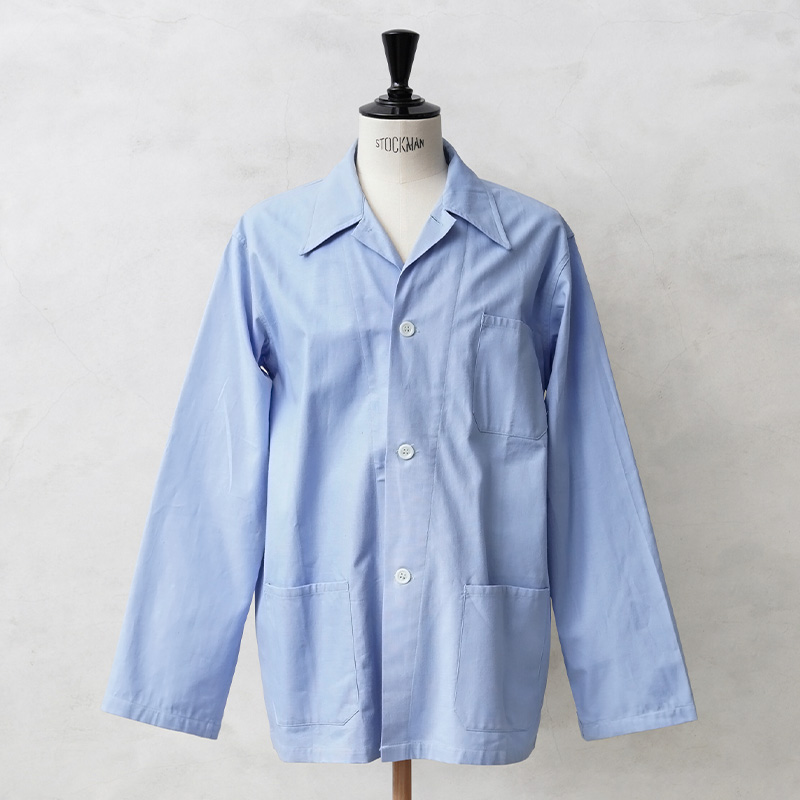 実物 新品 デッドストック フランス軍 パジャマシャツ ライトブルー