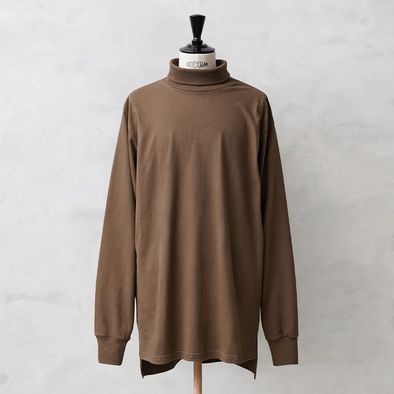 実物 新品 デッドストック 米軍 U.S.NAVY FLIGHT DECK CREWMAN’S タートルネック L/S Tシャツ ブラウン