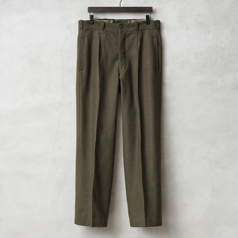 実物 新品 デッドストック フランス軍 1950～60年代 M-52 ウエストカスタム ヴィンテージ ワンタック ウール トラウザーズ