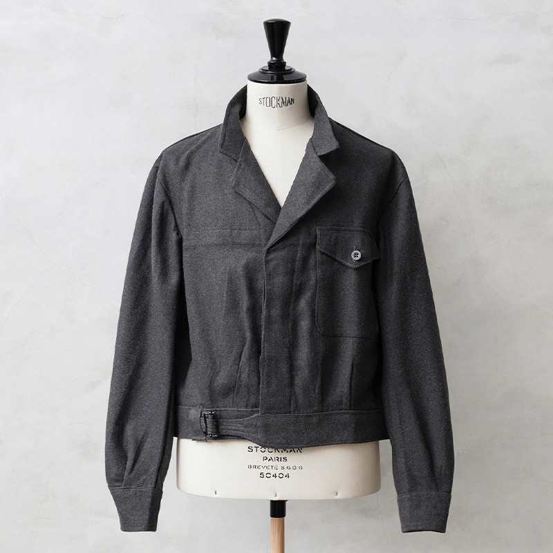 実物 新品 デッドストック フランス ウール グレー BATTLE DRESS（バトルドレス）タイプ プリズナージャケット