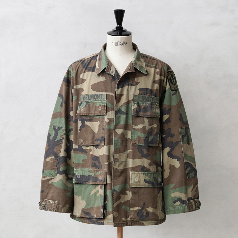 実物 USED 米軍 BDU WOODLAND CAMO ジャケット 中期型 ノンリップ