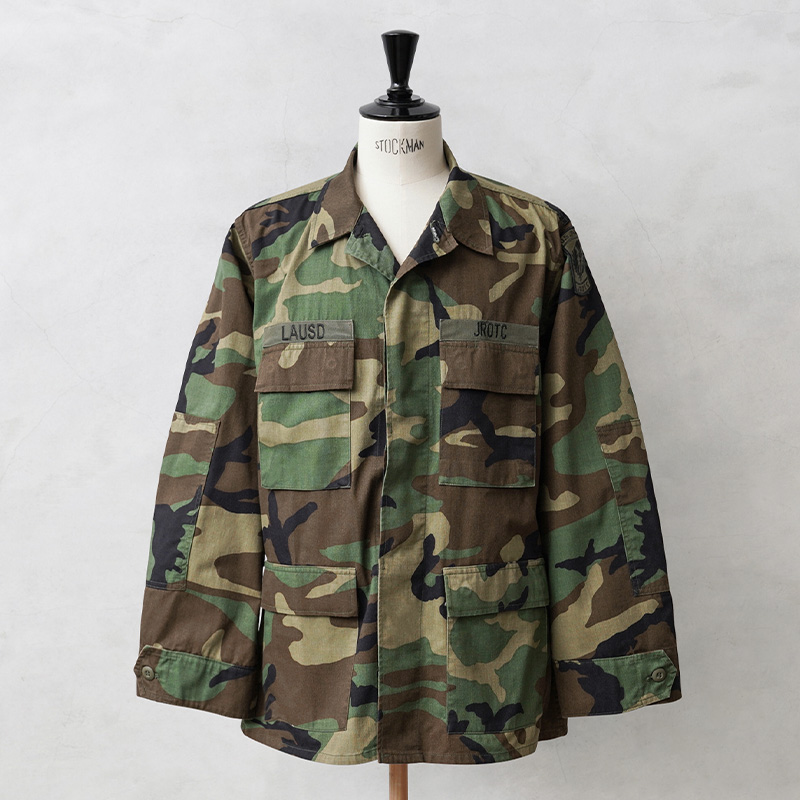 実物 USED 米軍 BDU WOODLAND CAMO ジャケット 後期型 ノンリップ