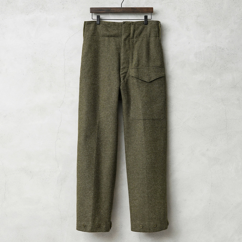 実物 新品 デッドストック カナダ軍 BATTLE DRESS（バトルドレス）ウール トラウザーズ フロントフラップポケット