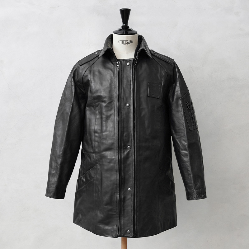 実物 USED イタリア警察 1980～90年代 POLIZIA DI STATO ポリス レザージャケット #1 シンサレートライナー付き