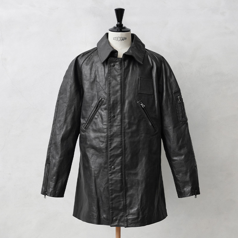 実物 USED イタリア警察 1980～90年代 POLIZIA DI STATO ポリス レザージャケット #3