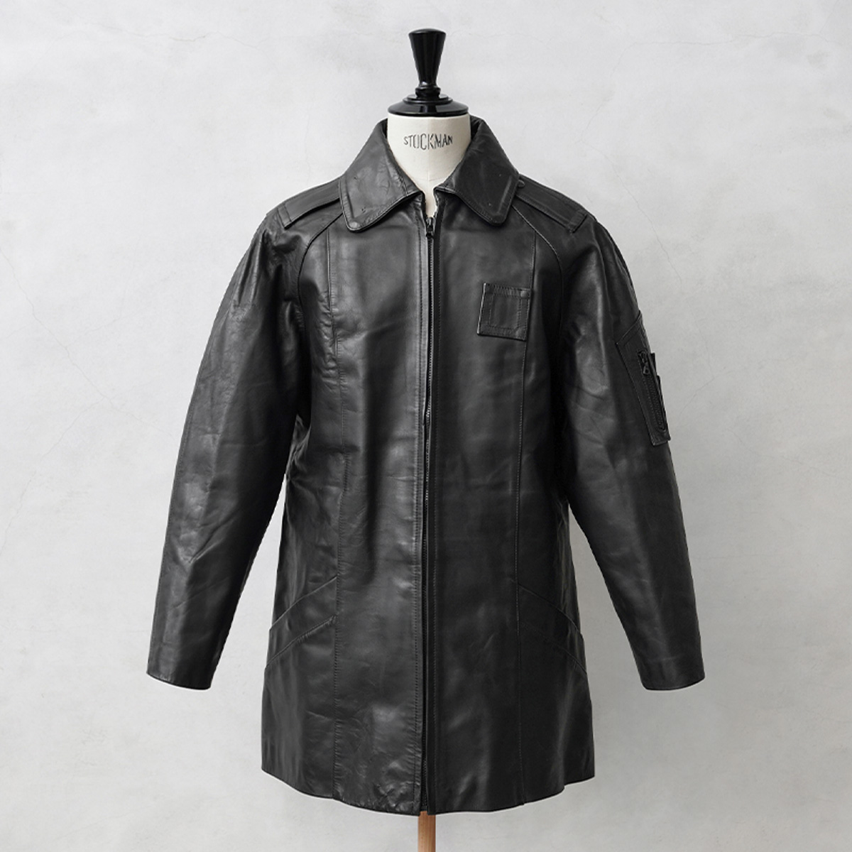 実物 USED イタリア警察 1980～90年代 POLIZIA DI STATO ポリス レザージャケット #2