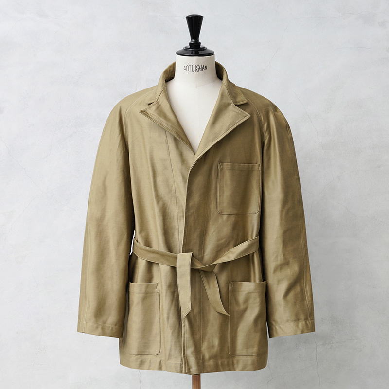 実物 新品 デッドストック イタリア軍 60s ヴィンテージ コットンサテン ホスピタル ジャケット