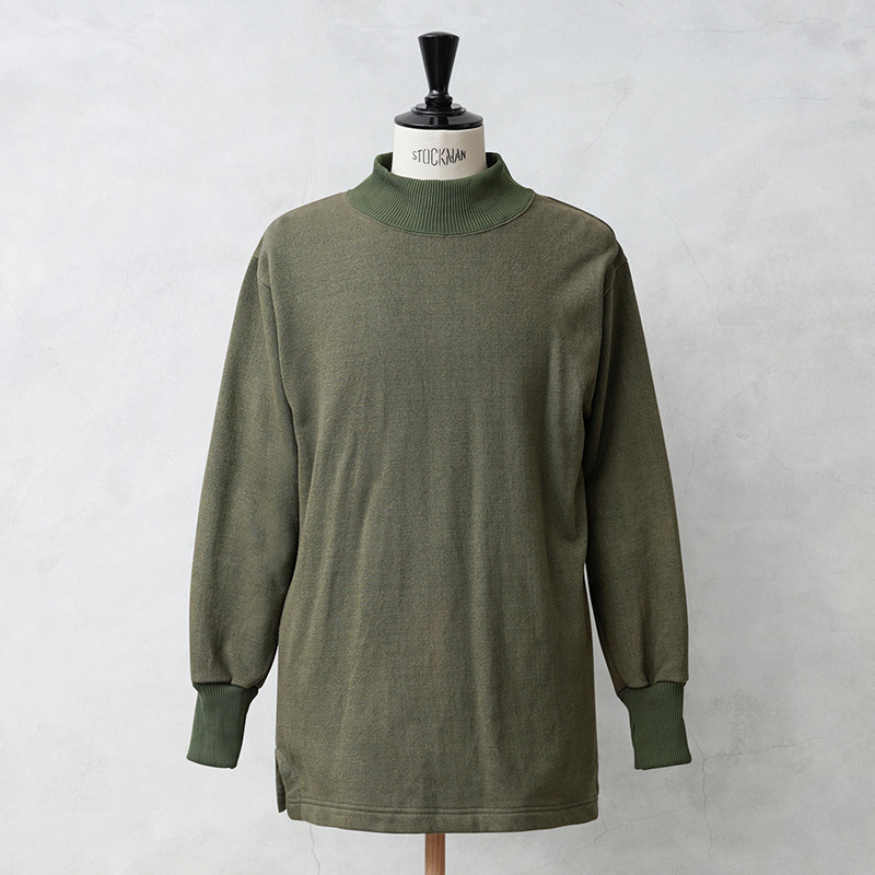 実物 USED ハンガリー軍 1960～70’s VINTAGE モックネック RIB スウェットシャツ