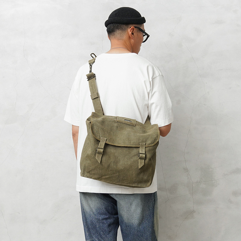実物 USED イタリア軍 1950～60’s VINTAGE キャンバス ブレッドバッグ / ショルダーバッグ