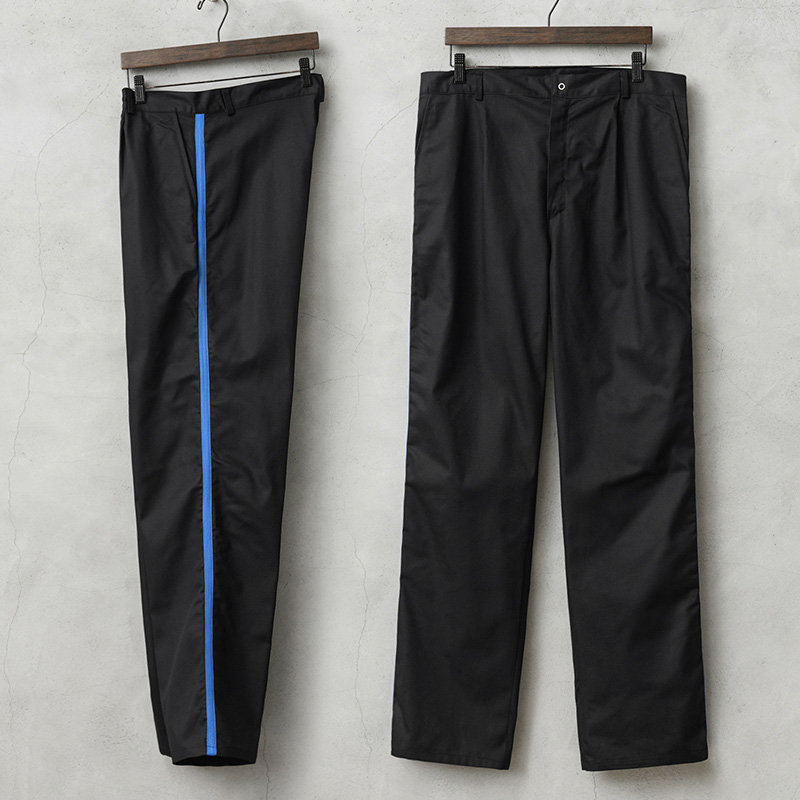 実物 新品 デッドストック イタリア軍 AIR FORCE ブルー サイドライン DRESS トラウザーズ #3 / コットンツイル