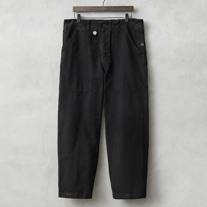 実物 USED スイス軍 1950年代 前期型 ヴィンテージ デニムワークパンツ BLACK染め