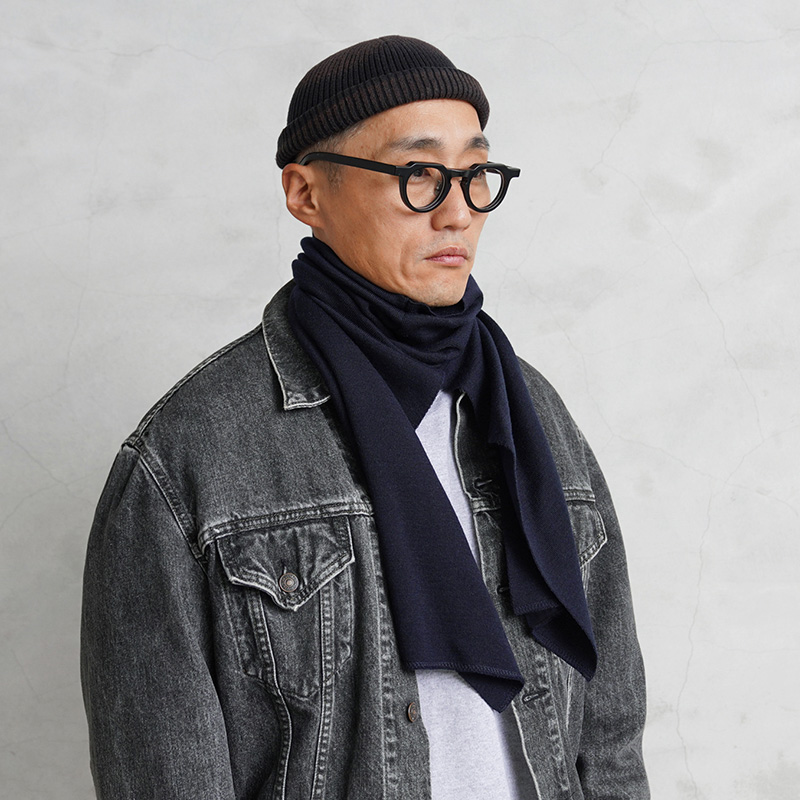 実物 新品 デッドストック オランダ軍 ネックロール マフラー NAVY