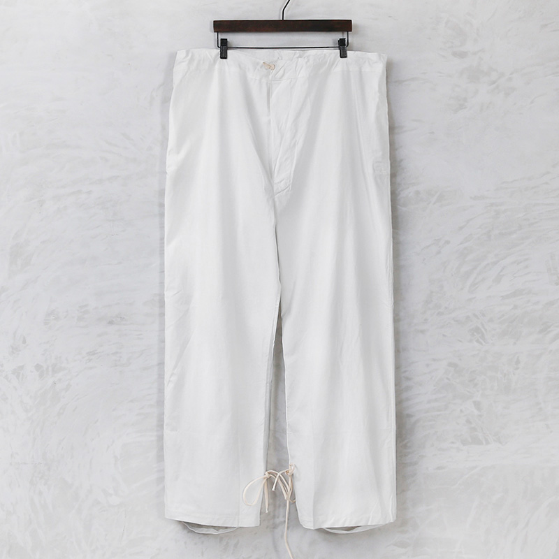 実物 新品 デッドストック イタリア軍 コットン スノーカモ オーバーパンツ ホワイト