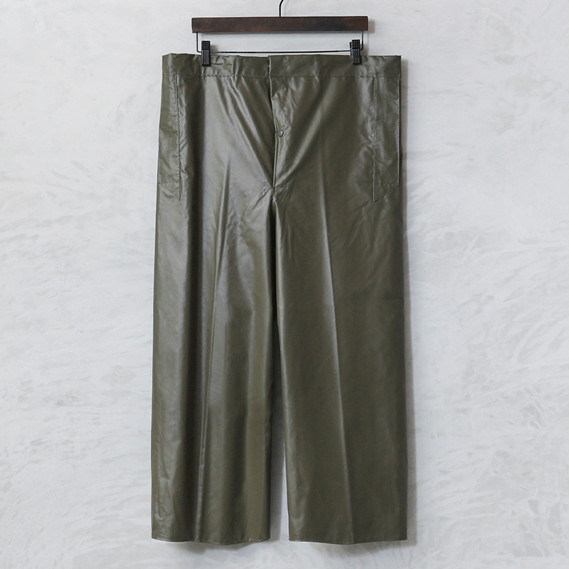 実物 新品 デッドストック フランス軍 PVC レイン オーバーパンツ