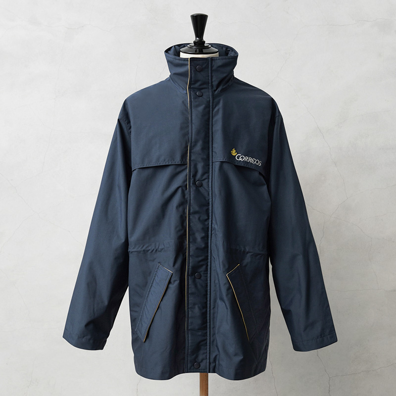 実物 新品 デッドストック スペイン Correos ナイロン レインジャケット