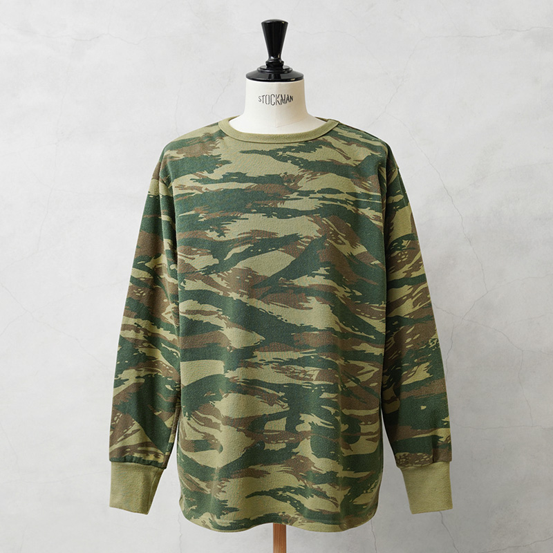 実物 USED ギリシャ軍 スウェットシャツ カモフラージュ