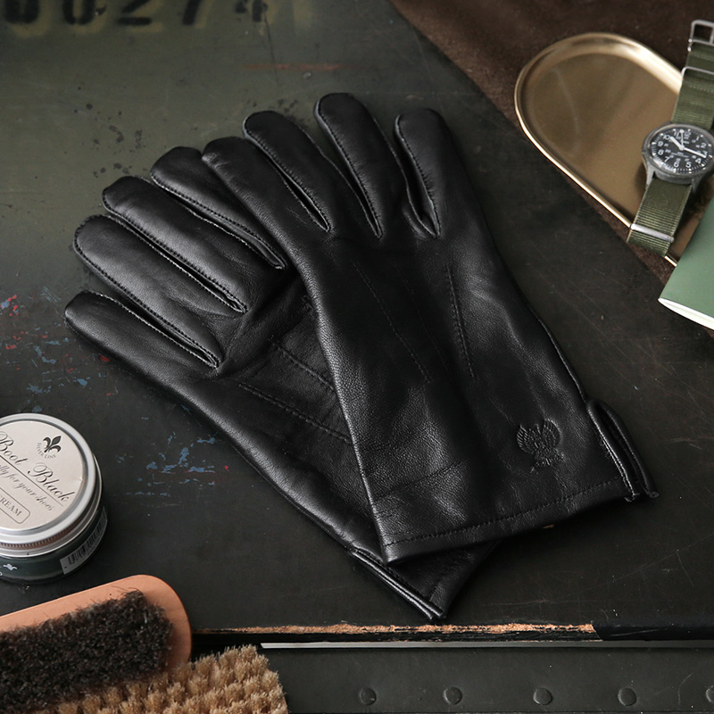 実物 新品 デッドストック イタリア国家警察 レザーグローブ