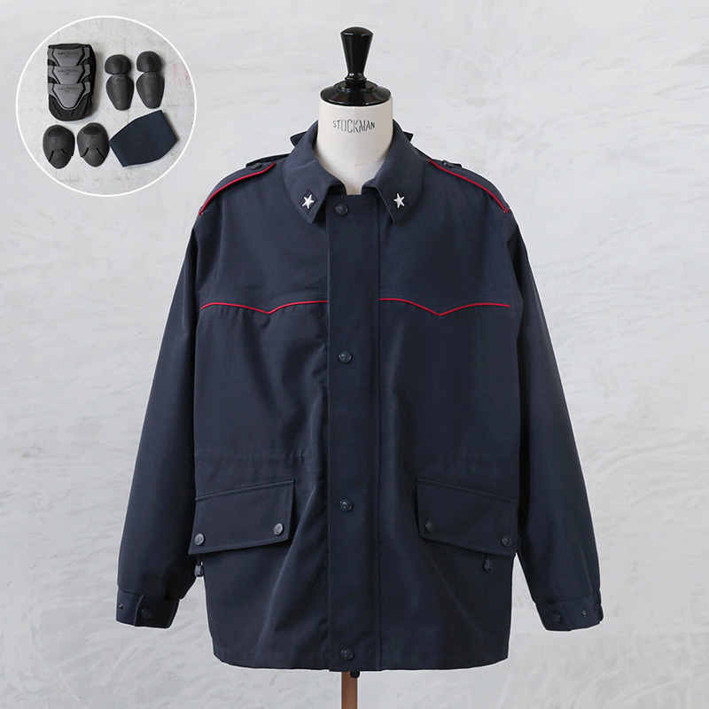 実物 新品 デッドストック イタリア軍 国家憲兵隊 カラビニエリ モーターサイクル ジャケット ネックウォーマー&プロテクター付き