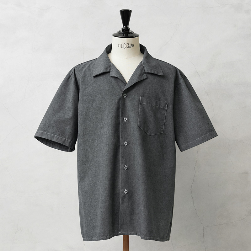 実物 新品 デッドストック 米軍 GENERAL PURPOSE SMOCK ショートスリーブ シャツ GRAY染め