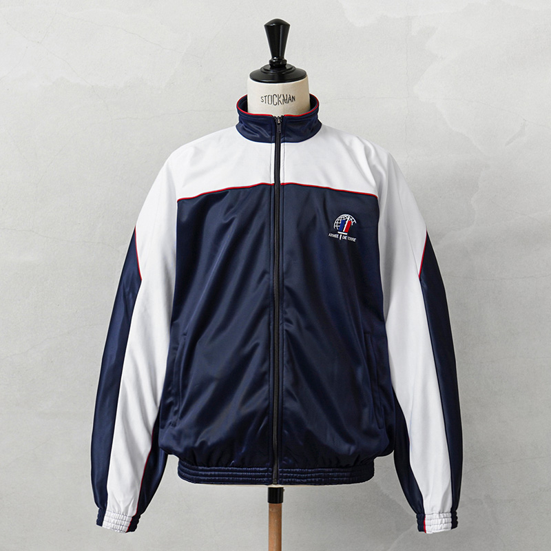 実物 新品 デッドストック フランス軍 ARMEE DE TERRE トレーニングジャケット ホワイト×ネイビー バックプリントなし