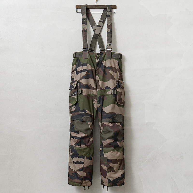 実物 新品 デッドストック フランス軍 FELIN T4 S1 コンバットパンツ CCEカモ サスペンダー＆ニーパッド付き
