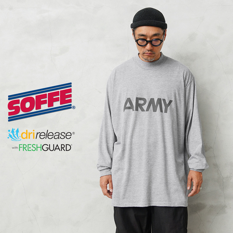 SOFFE ソフィー 米軍仕様 D0000012 ロングスリーブ ARMY Tシャツ【T】