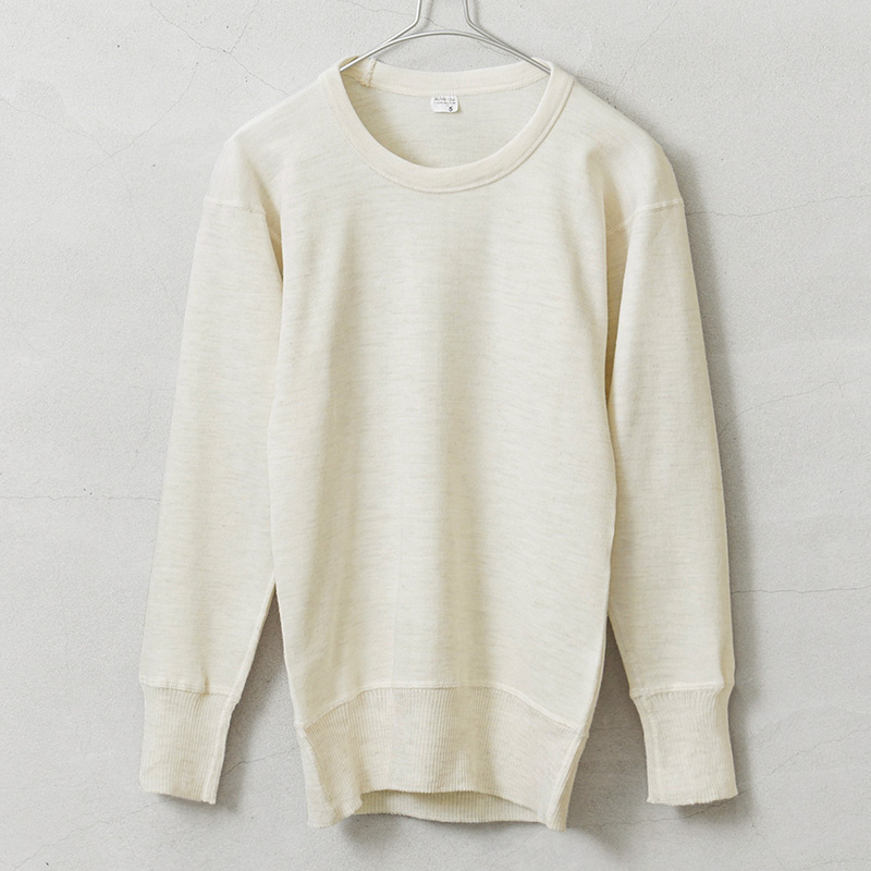 実物 新品 デッドストック イタリア軍 リブニット アンダーシャツ ナチュラル