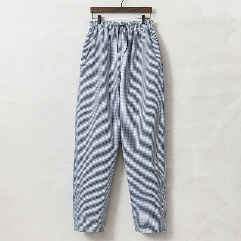 実物 USED イギリス軍 シェフパンツ（コックパンツ）ギンガムチェック ダークネイビー バックポケット無し