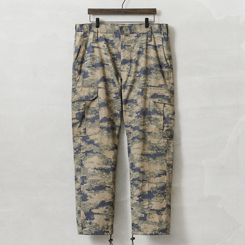 実物 USED トルコ軍 AIR FORCE リップストップ カーゴパンツ NANOカモ / トルコ空軍