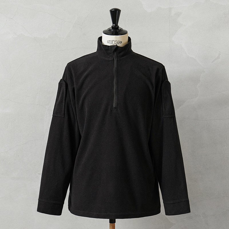 実物 USED イギリス警察 マイクロフリース L/S ハーフジップ シャツ スリーブエポレット