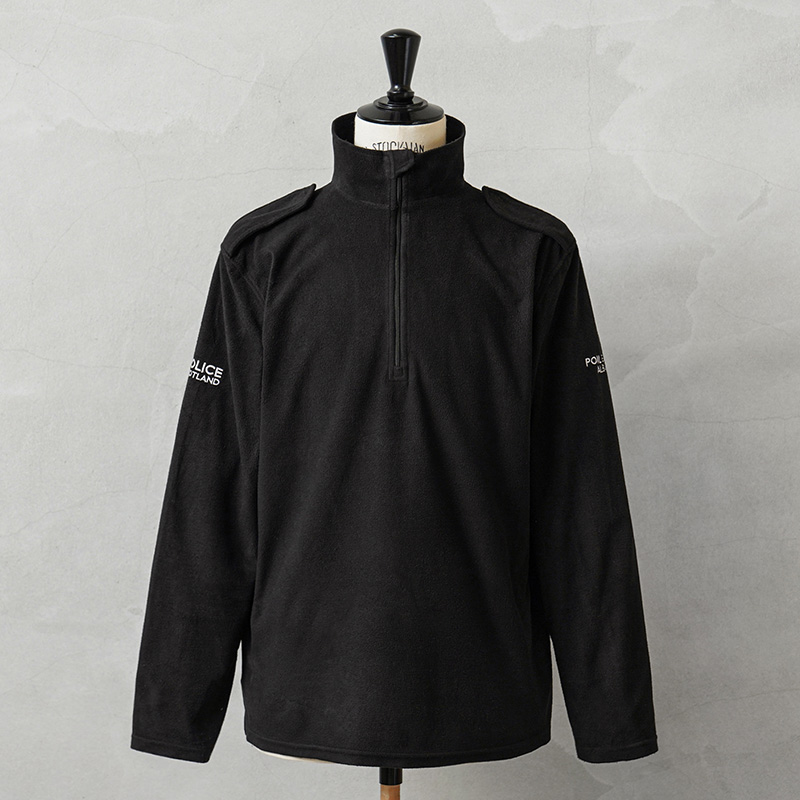実物 USED イギリス警察 マイクロフリース L/S ハーフジップ シャツ POLICE刺繍あり