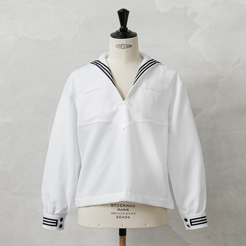 実物 新品 デッドストック 米軍 U.S.NAVY SDW セーラーシャツ パイピング＆サイドファスナー / 米海軍