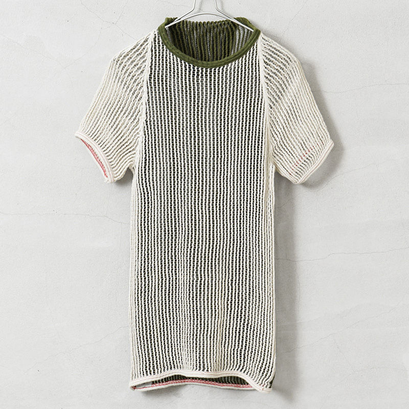 実物 新品 デッドストック デンマーク軍 ツートンカラー メッシュ Tシャツ