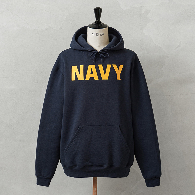 新品 米軍 U.S.NAVY オフィシャルライセンス トレーニング プルオーバー フーディ スウェット NAVY