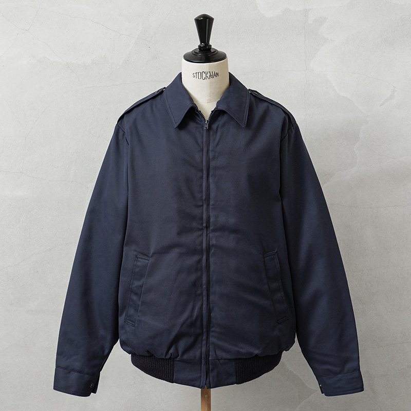実物 新品 デッドストック ベルギー軍 BOMBER ジャケット NAVY BLUE ボアライナー付き