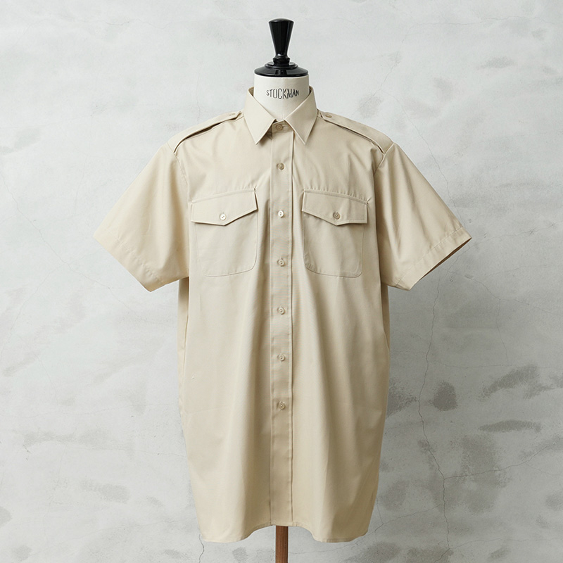 実物 新品 デッドストック イギリス軍 FAWN ARMY ALL RANKS ショートスリーブ ドレスシャツ