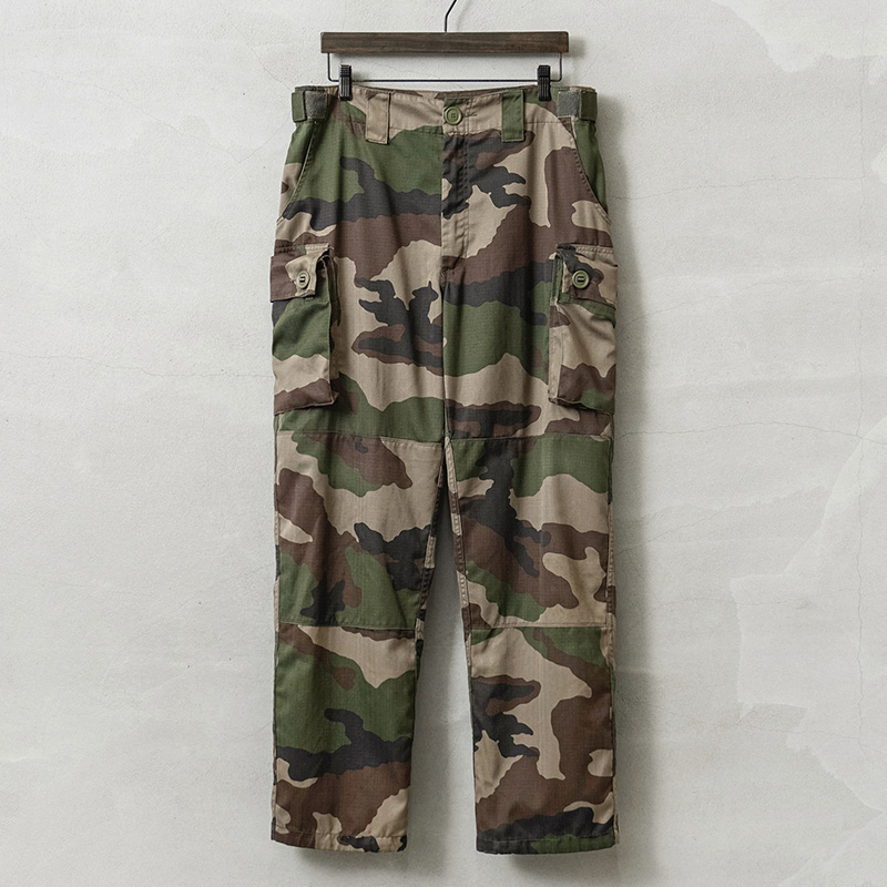 実物 USED フランス軍 SPECIAL WARFARE リップストップ コンバット カーゴパンツ CCEカモ