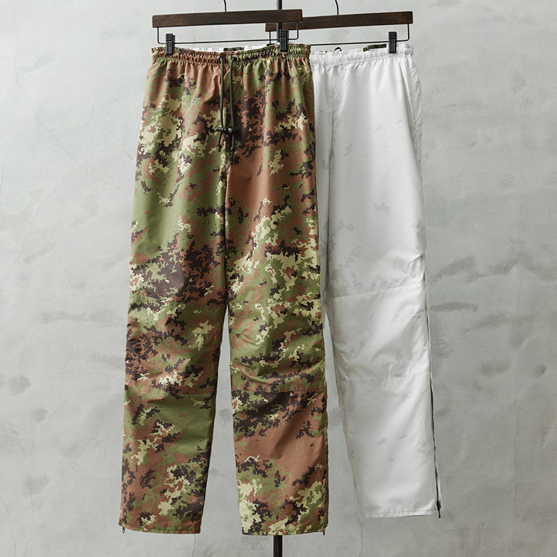 実物 新品 デッドストック イタリア軍 WATERPROOF リバーシブルパンツ ベジタトカモ＆スノーカモ